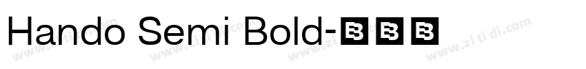 Hando Semi Bold字体转换